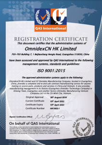 ISO 9001_metal castings services_Omnidex castings_2023